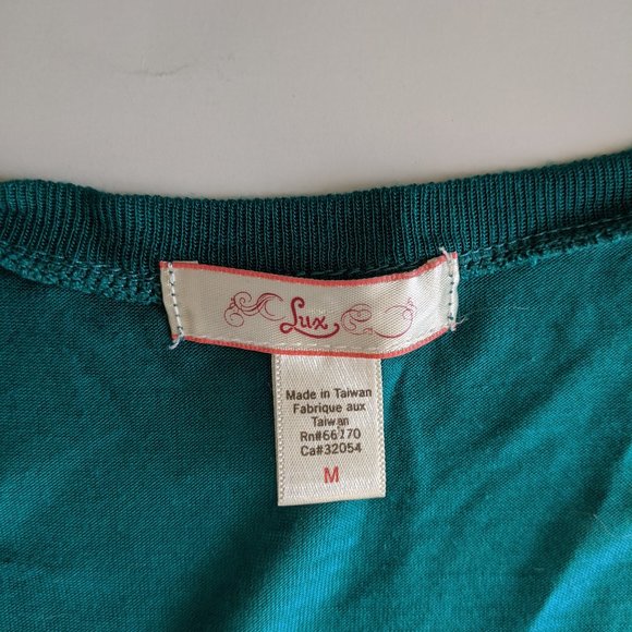 Dark Teal Top by Lux Size M - Picture 7 of 8